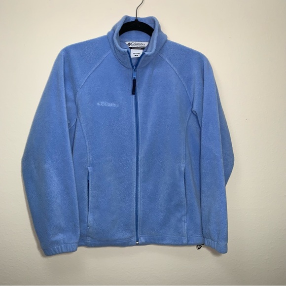 Columbia Light Blue Full Zip Fleece Jacket Size S - Picture 2 of 8